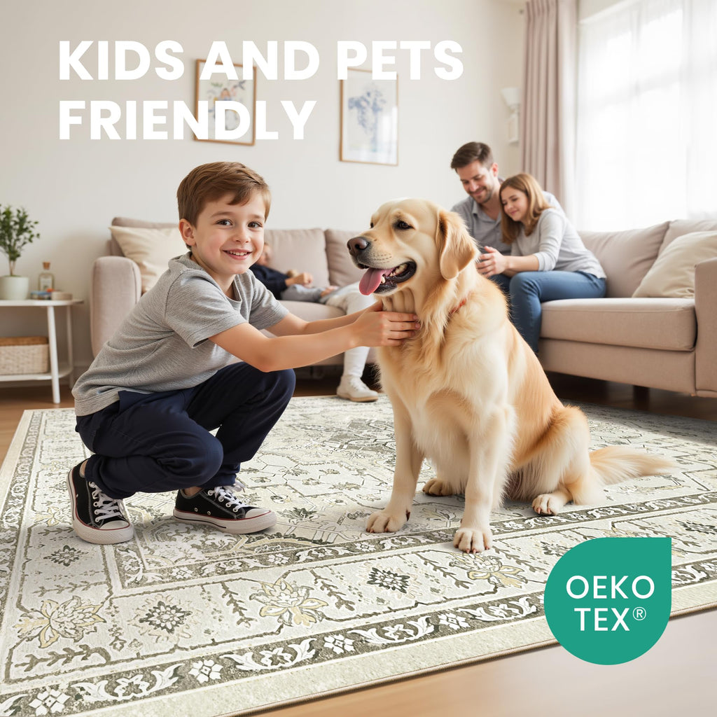 zesthome Area Rugs - Non-Slip Washable Rug