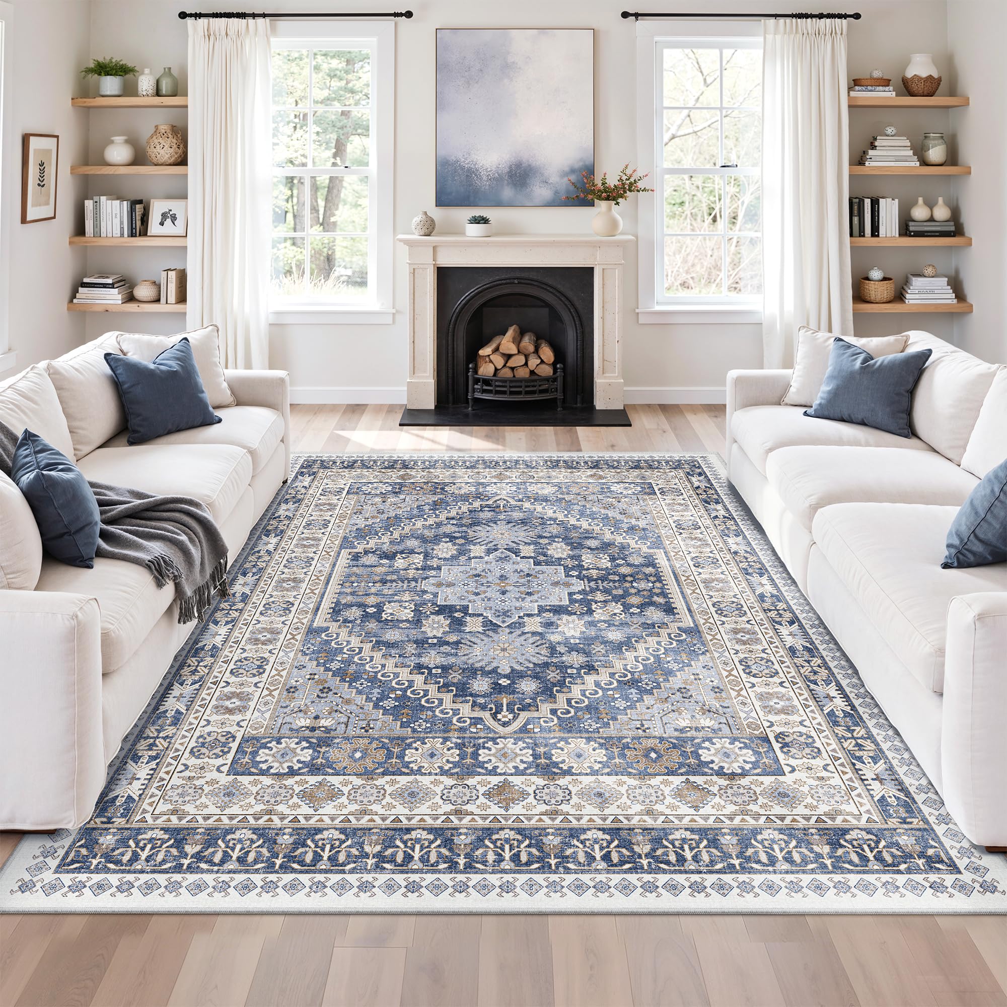 zesthome Area Rugs - Non-Slip Washable Rug