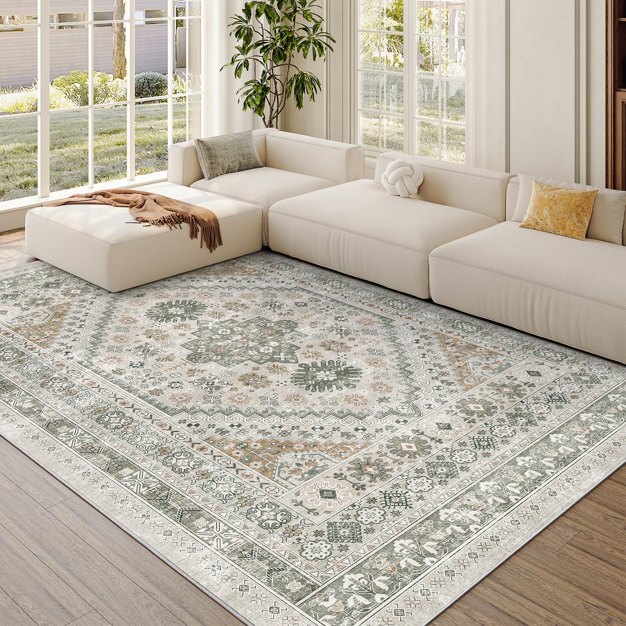 zesthome Area Rugs - Non-Slip Washable Rug
