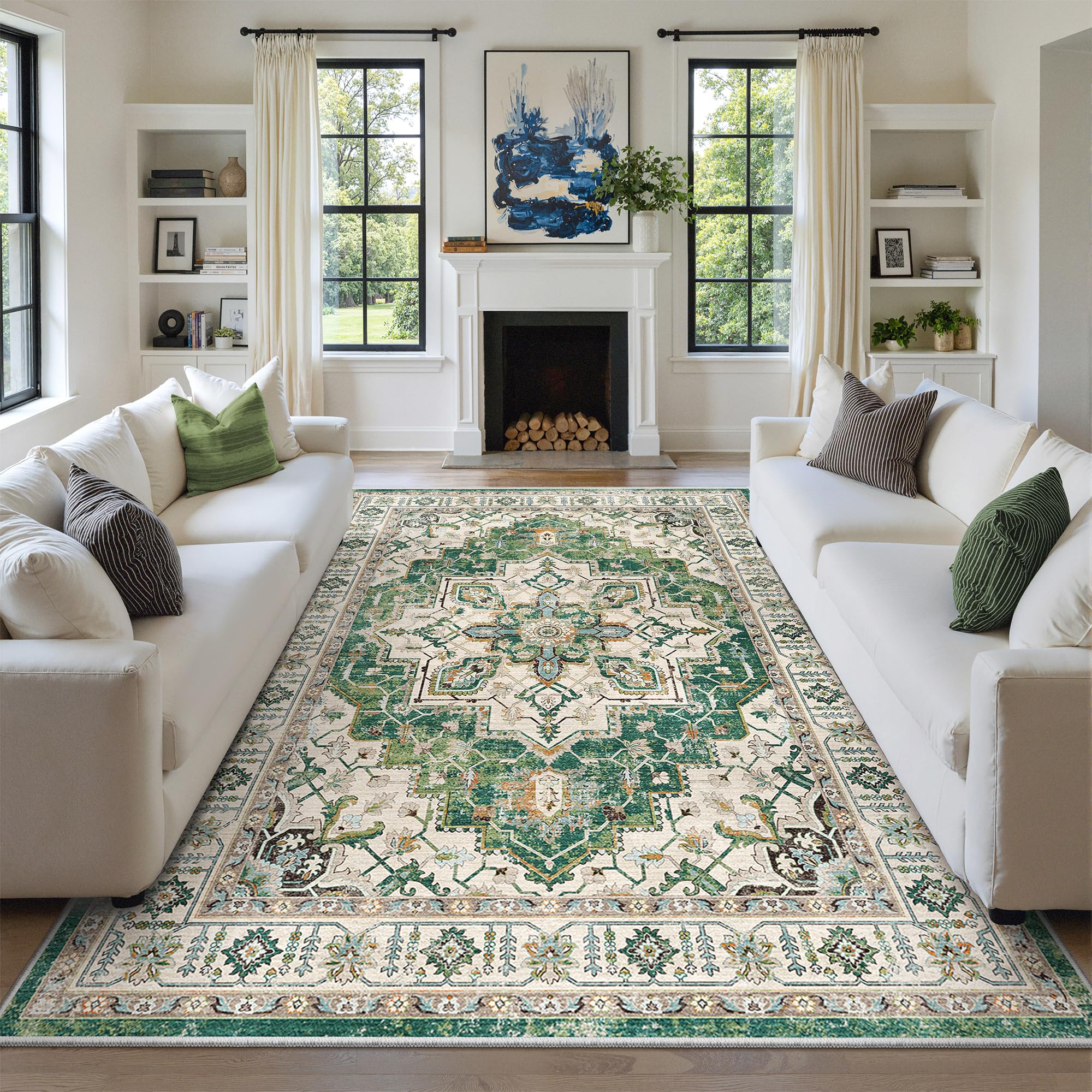 zesthome Area Rugs - Non-Slip Washable Rug