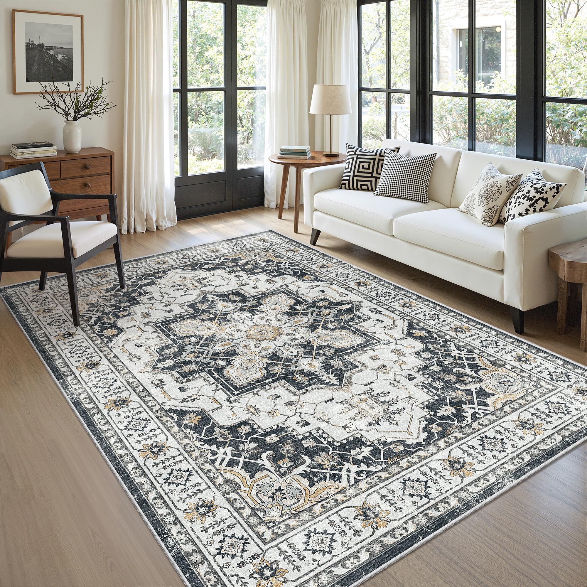 zesthome Area Rugs - Non-Slip Washable Rug