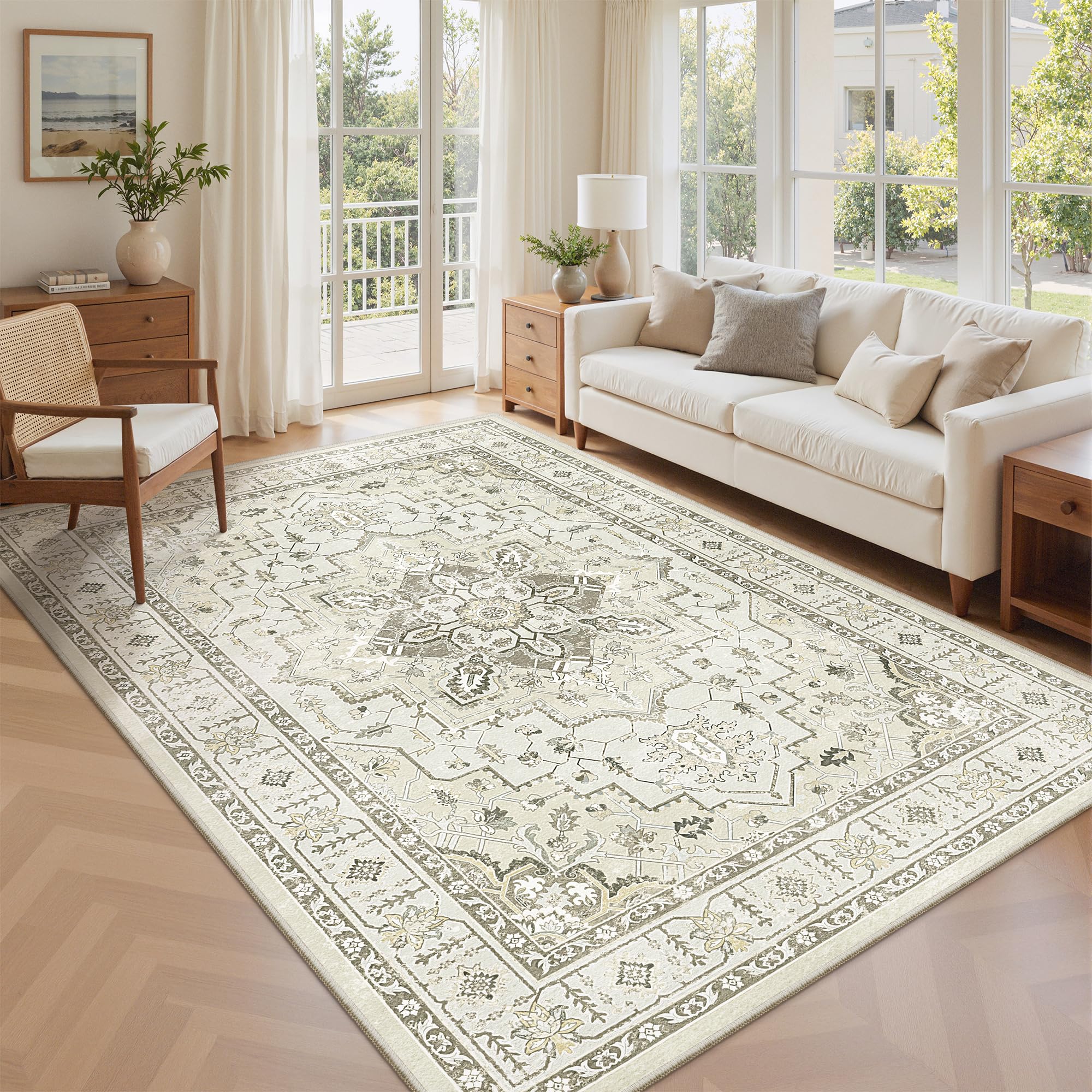 zesthome Area Rugs - Non-Slip Washable Rug