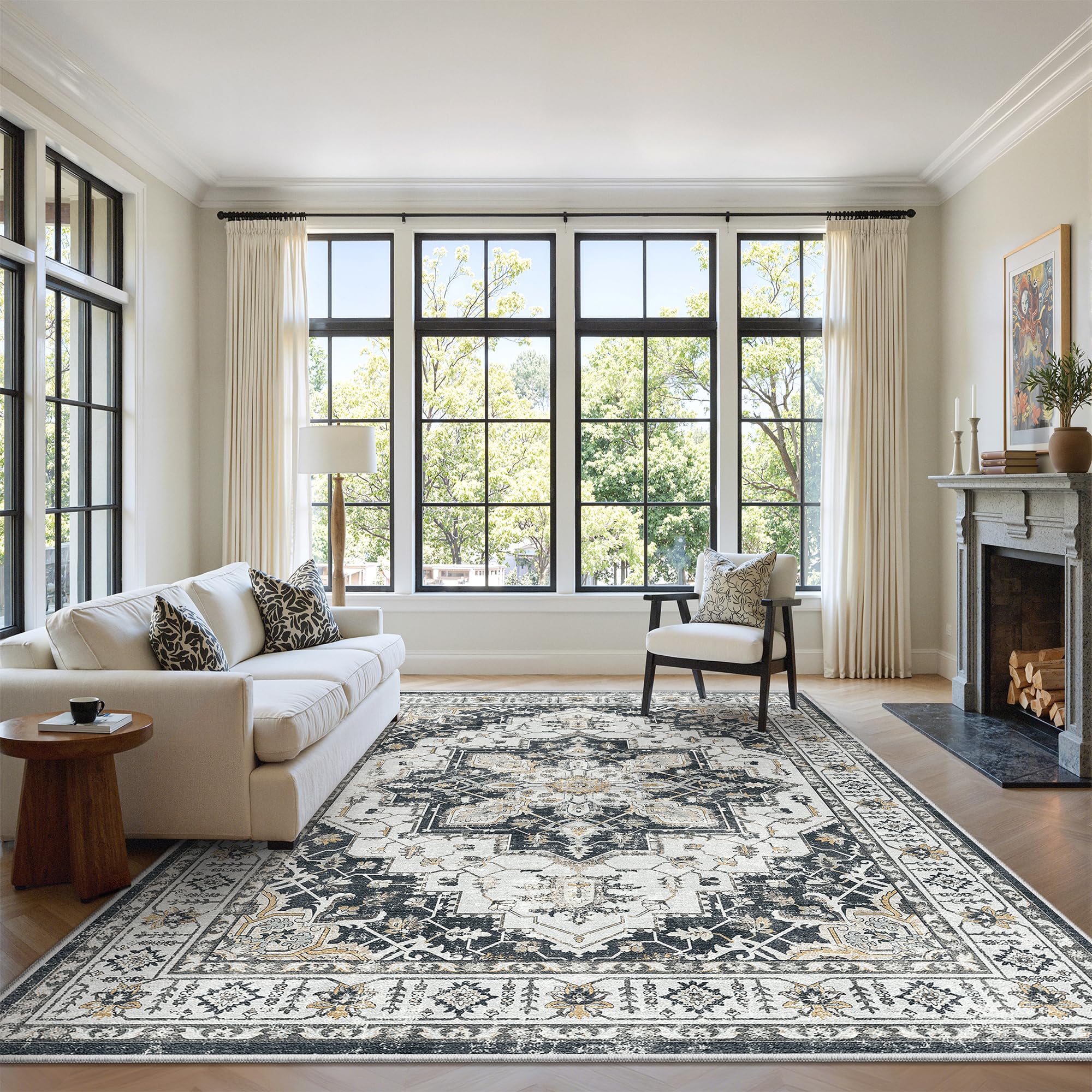 zesthome Area Rugs - Non-Slip Washable Rug