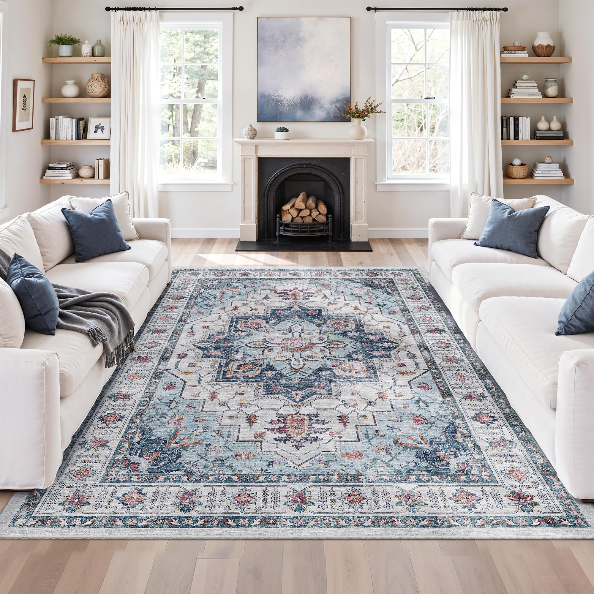 zesthome Area Rugs - Non-Slip Washable Rug