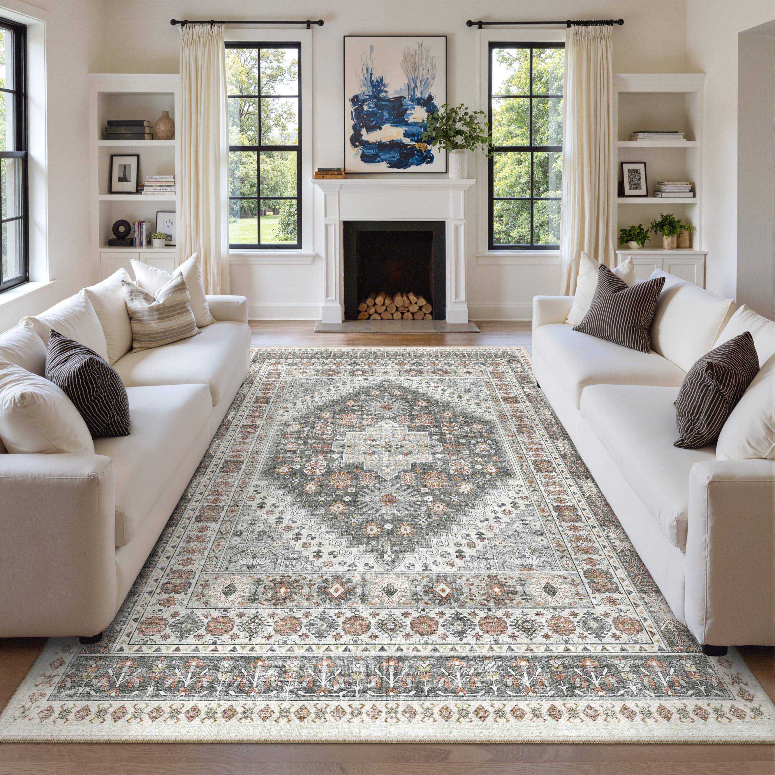 zesthome Area Rugs - Non-Slip Washable Rug