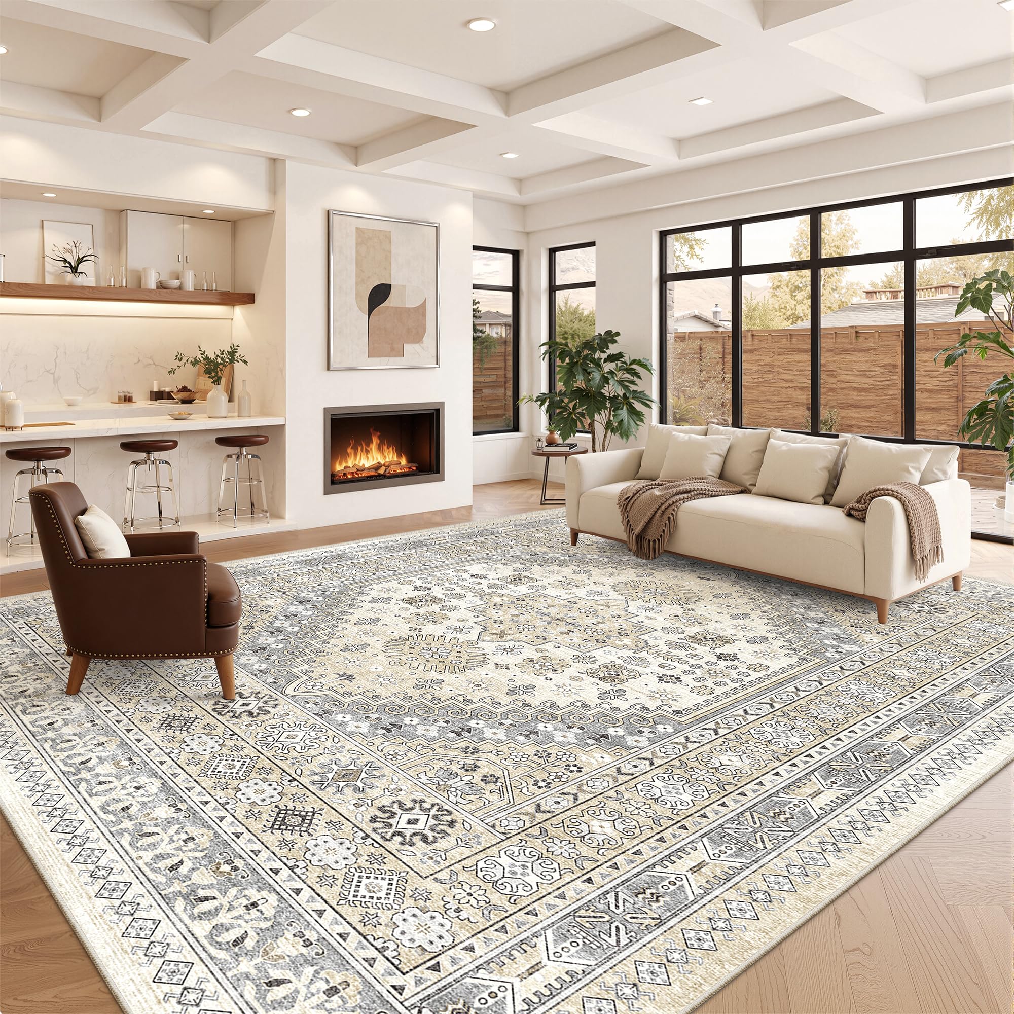 zesthome Area Rugs - Non-Slip Washable Rug