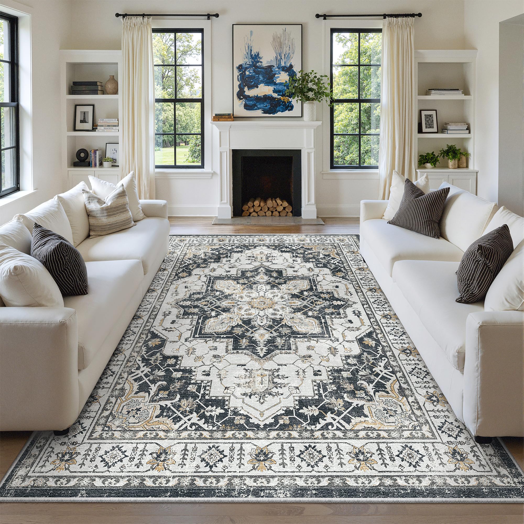 zesthome Area Rugs - Non-Slip Washable Rug