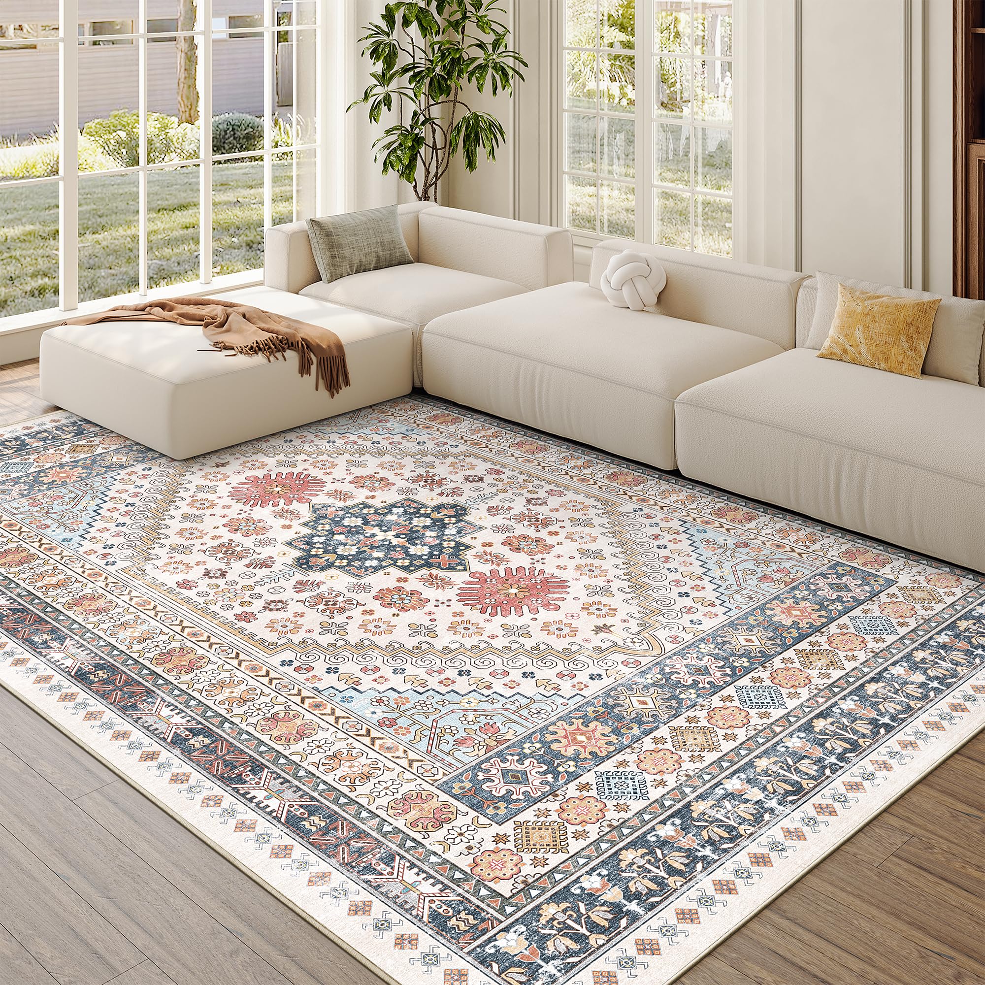 zesthome Area Rugs - Non-Slip Washable Rug