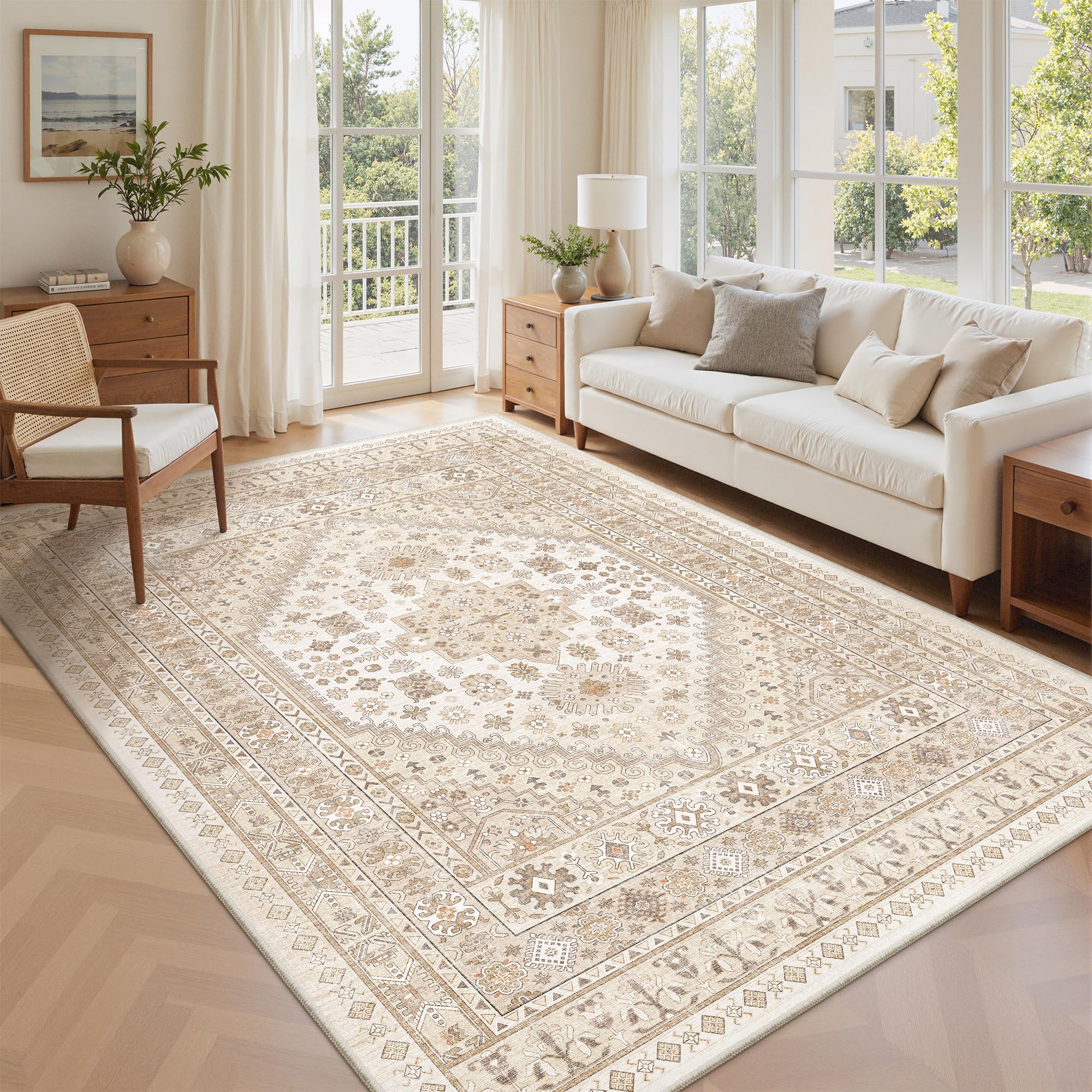 zesthome Area Rugs - Non-Slip Washable Rug