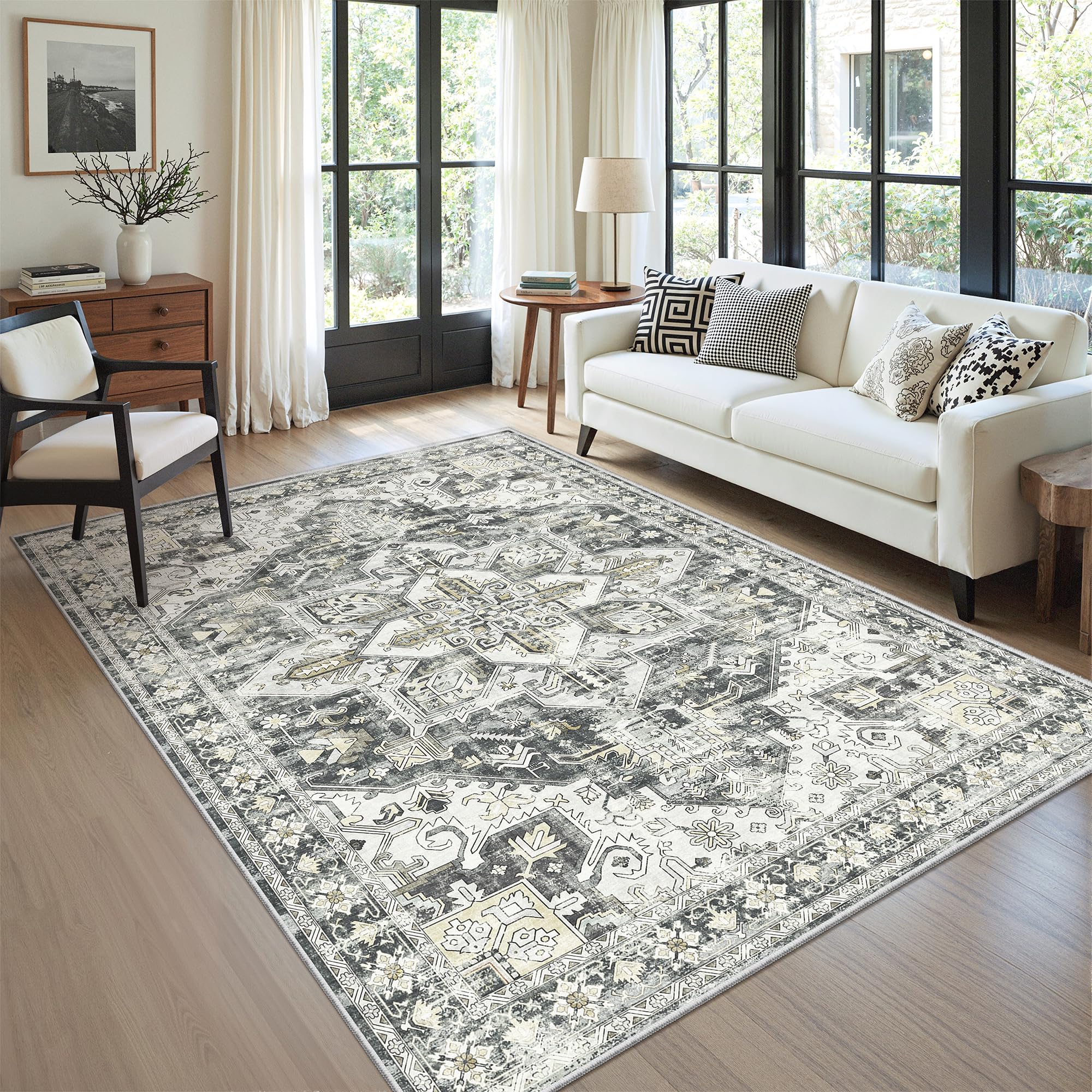 zesthome Area Rugs - Non-Slip Washable Rug