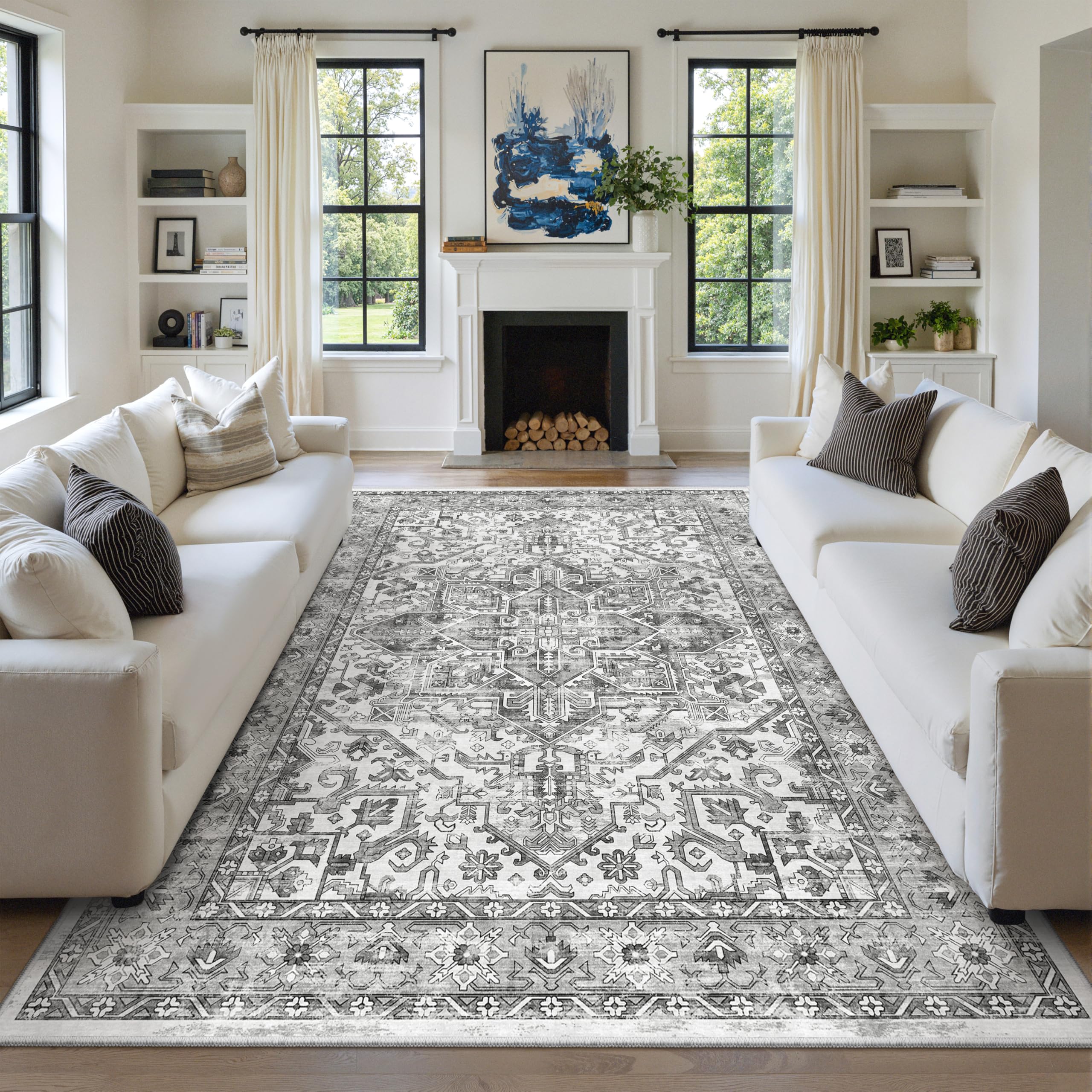 zesthome Area Rugs - Non-Slip Washable Rug