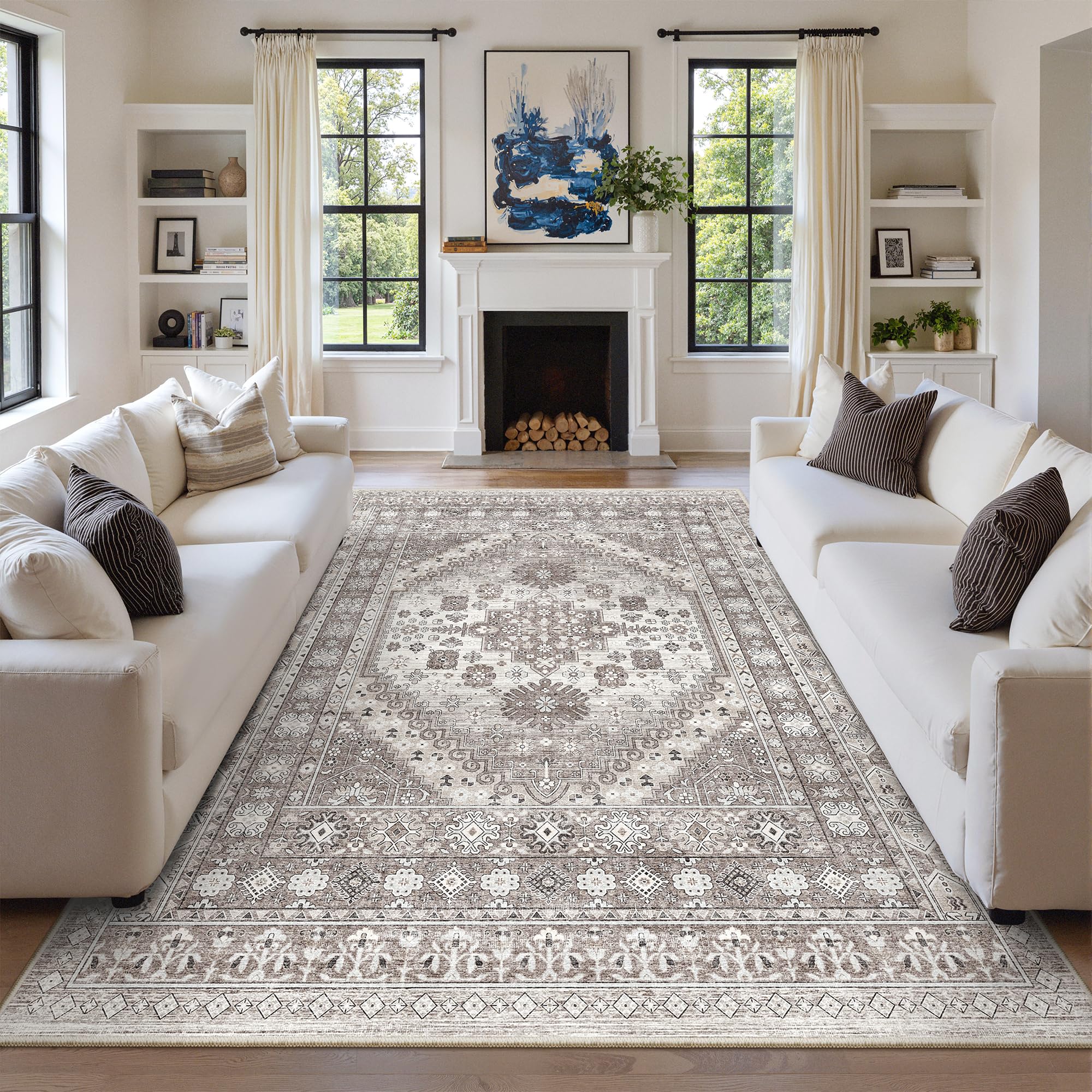 zesthome Area Rugs - Non-Slip Washable Rug