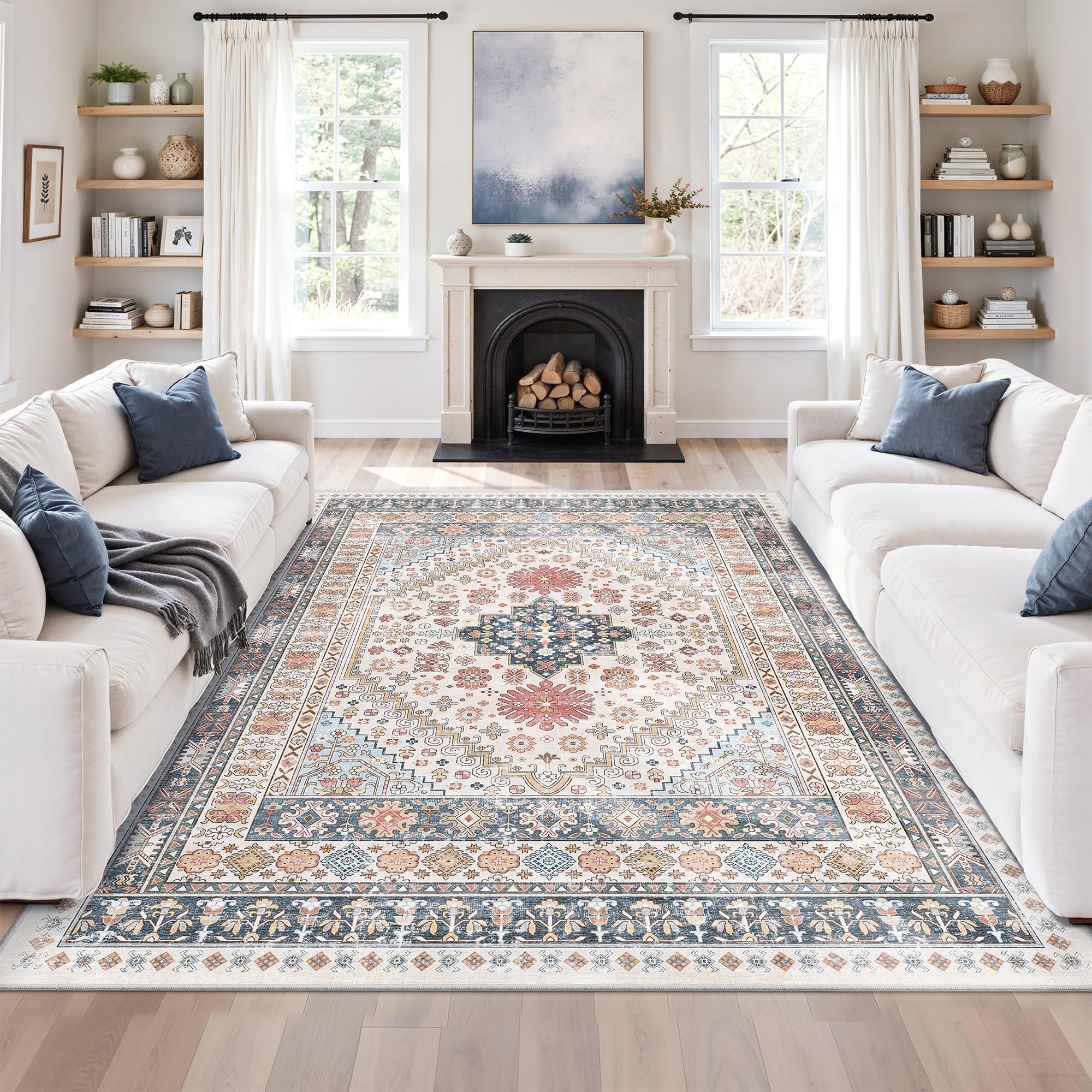 zesthome Area Rugs - Non-Slip Washable Rug