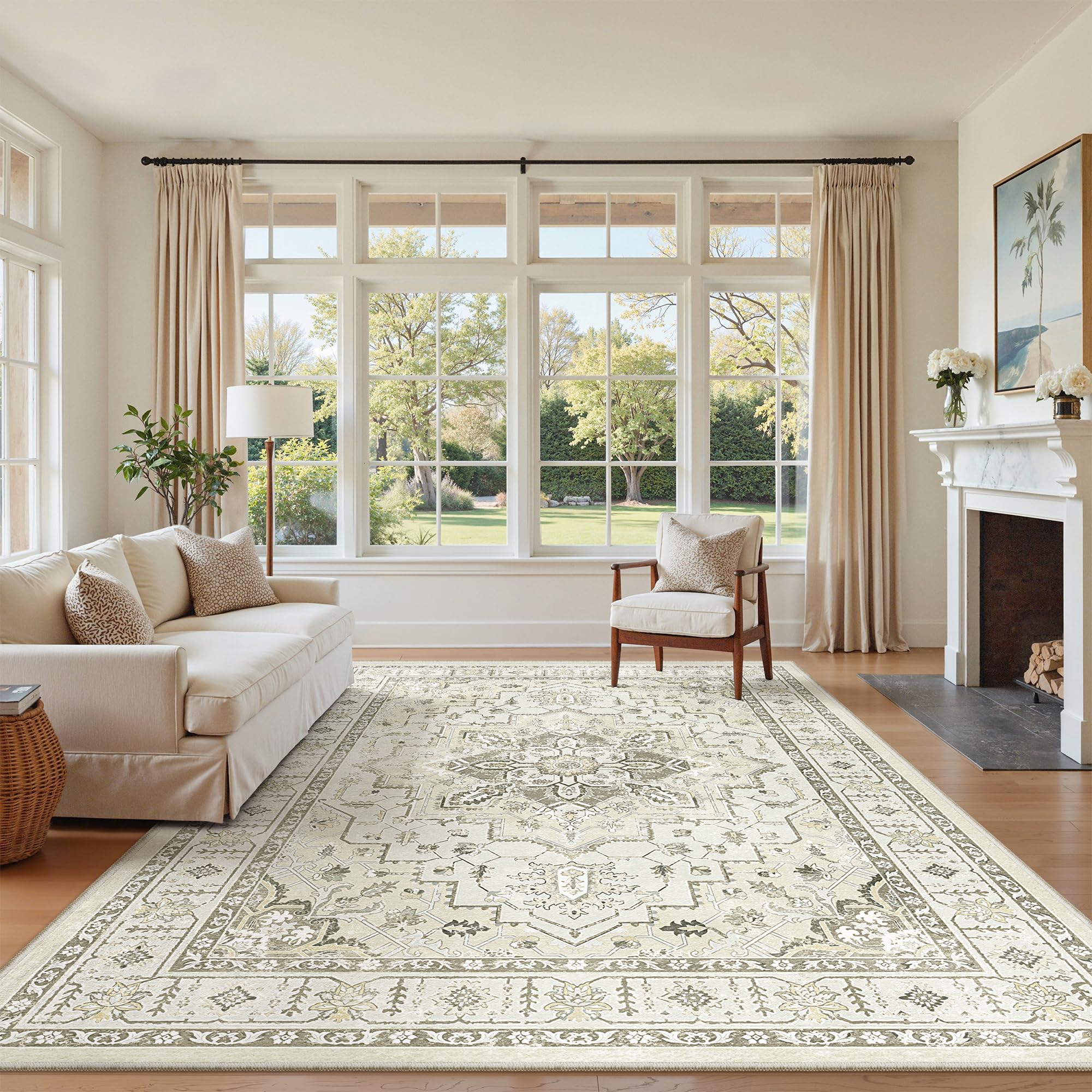 zesthome Area Rugs - Non-Slip Washable Rug