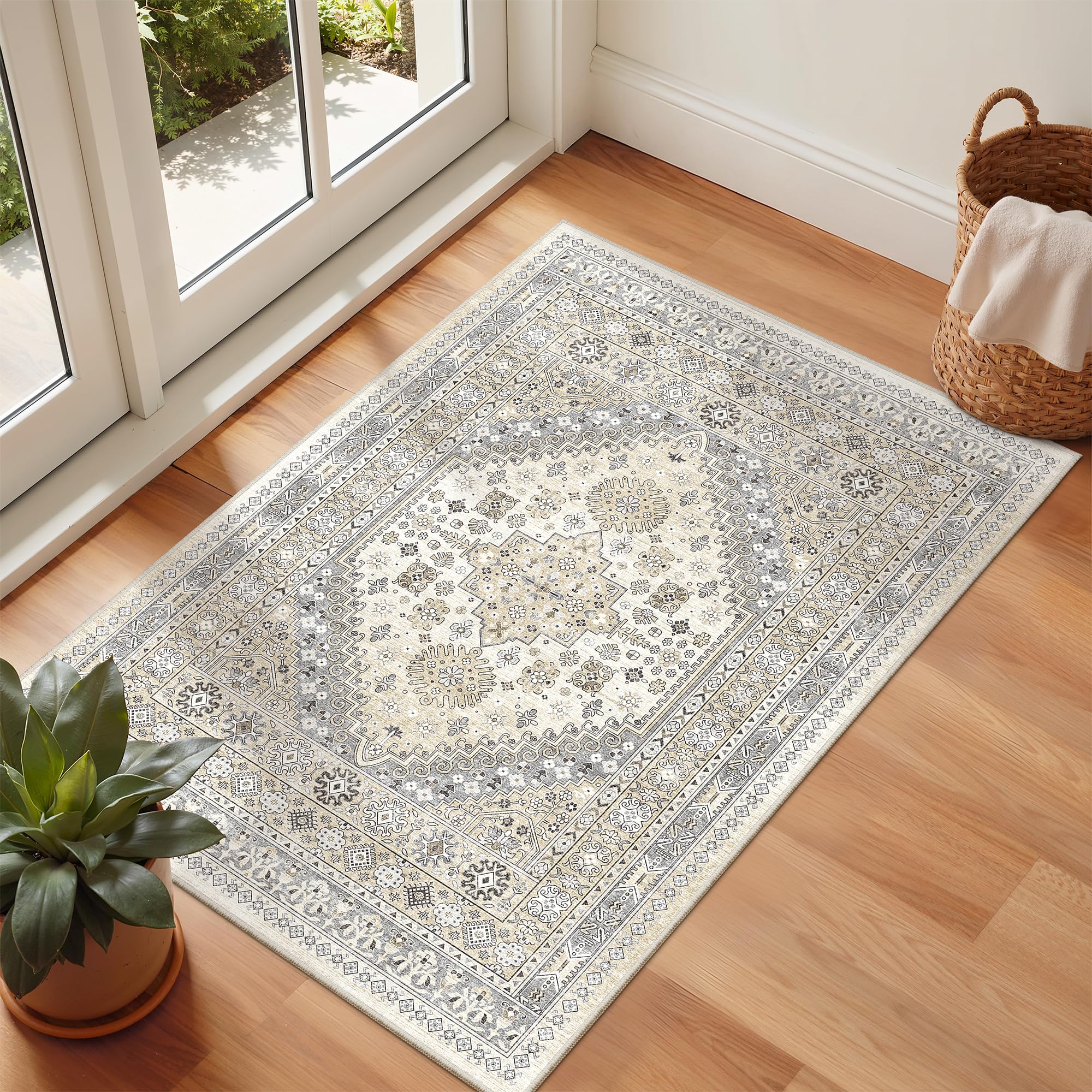 zesthome Area Rugs - Non-Slip Washable Rug