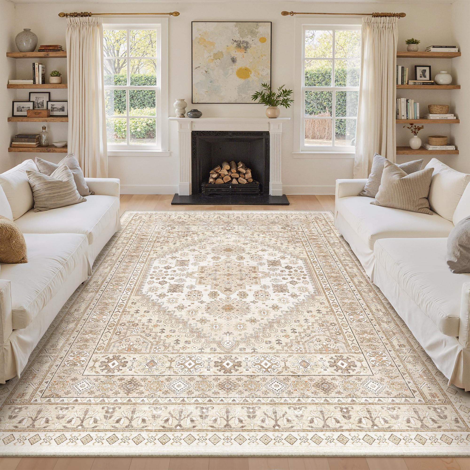 zesthome Area Rugs - Non-Slip Washable Rug