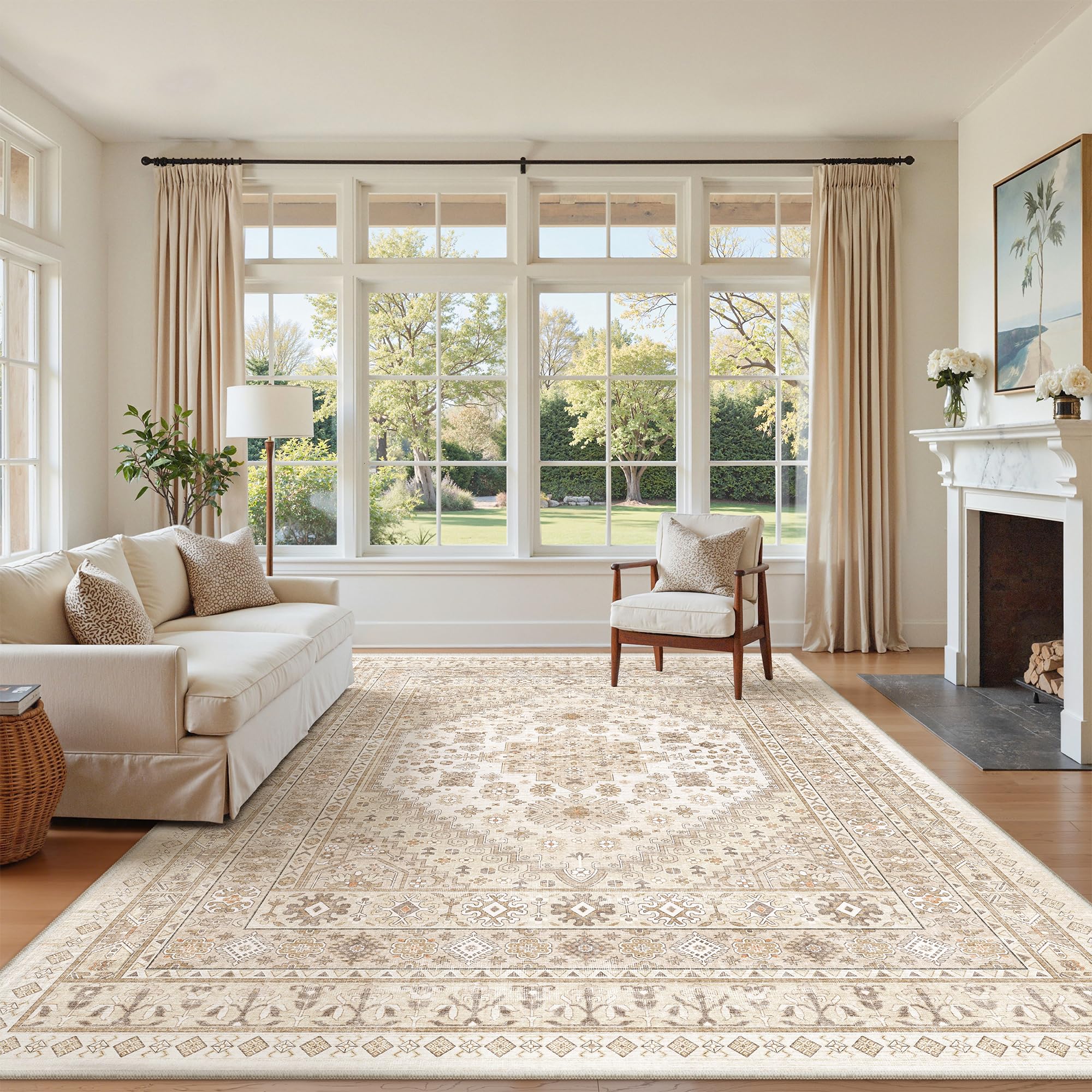 zesthome Area Rugs - Non-Slip Washable Rug