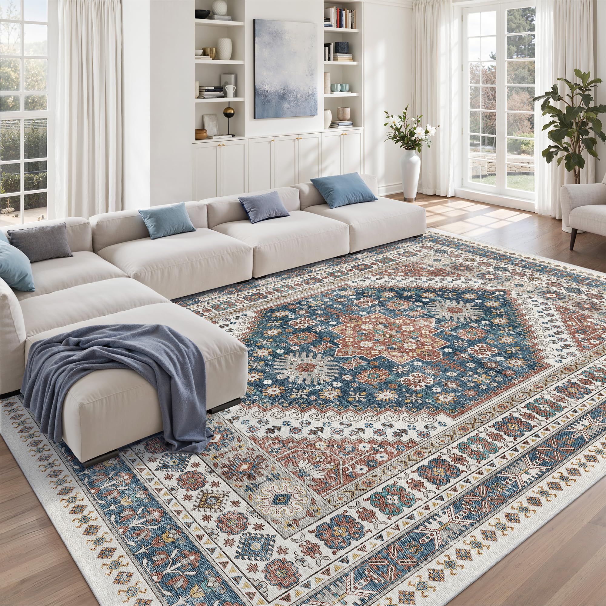 zesthome Area Rugs - Non-Slip Washable Rug