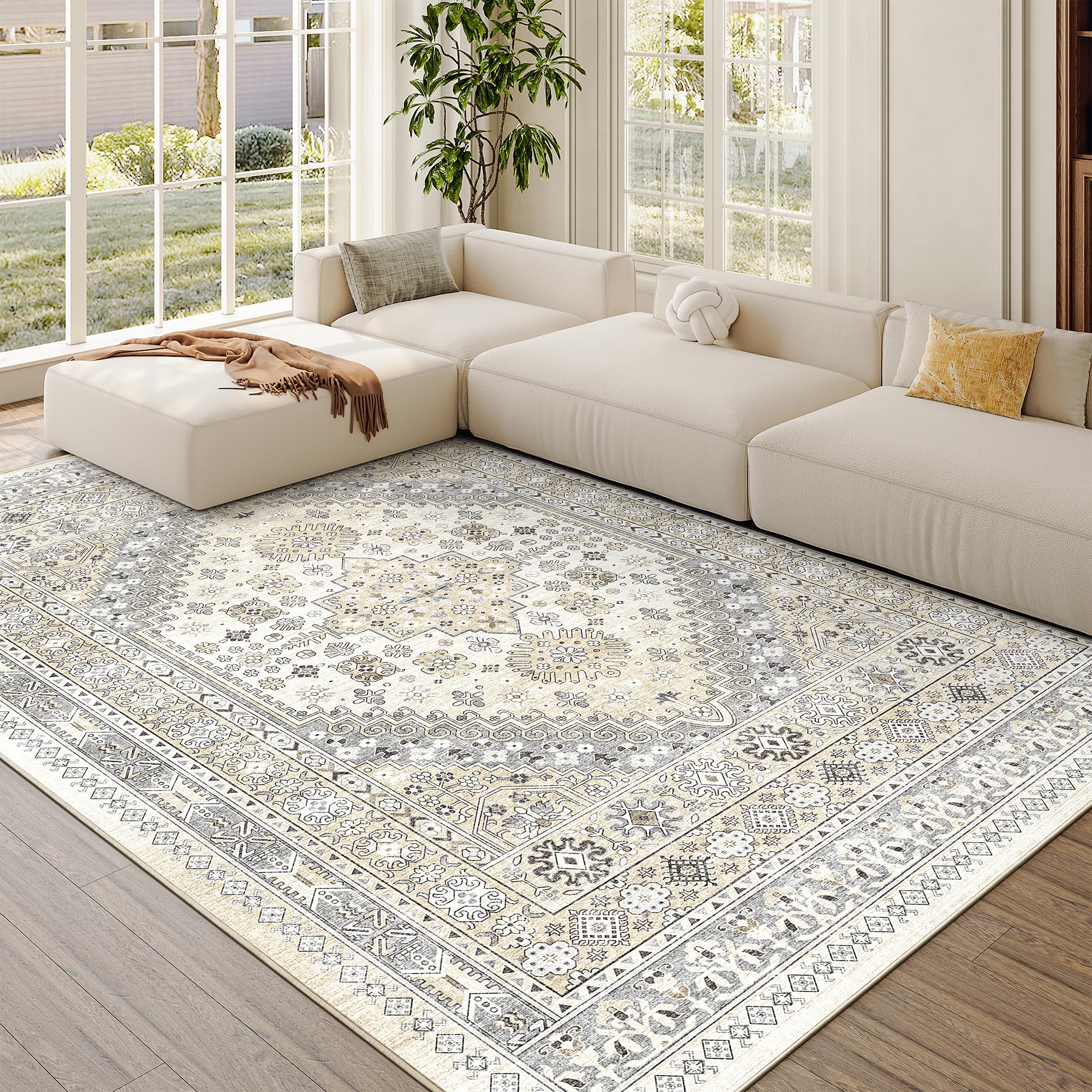 zesthome Area Rugs - Non-Slip Washable Rug