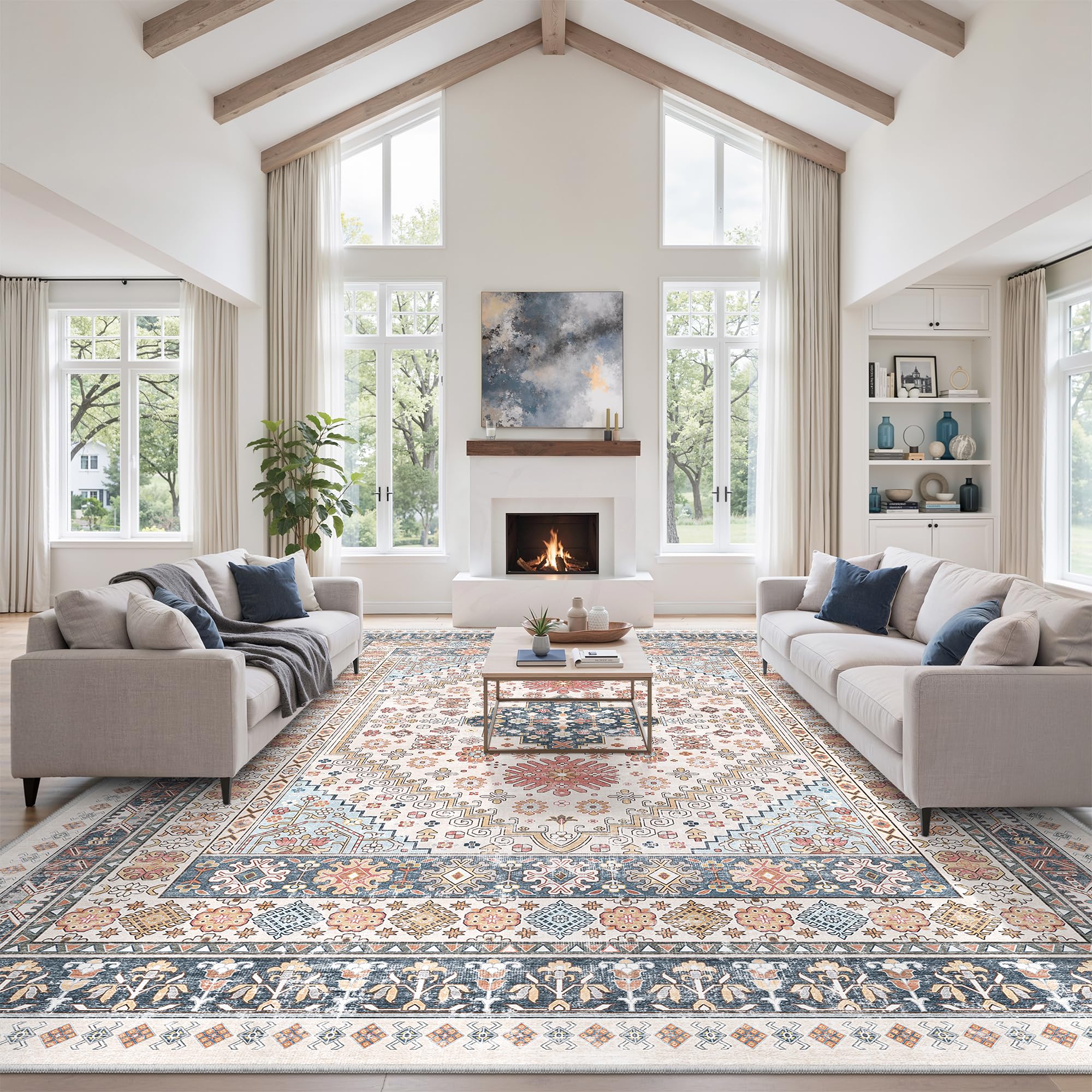 zesthome Area Rugs - Non-Slip Washable Rug
