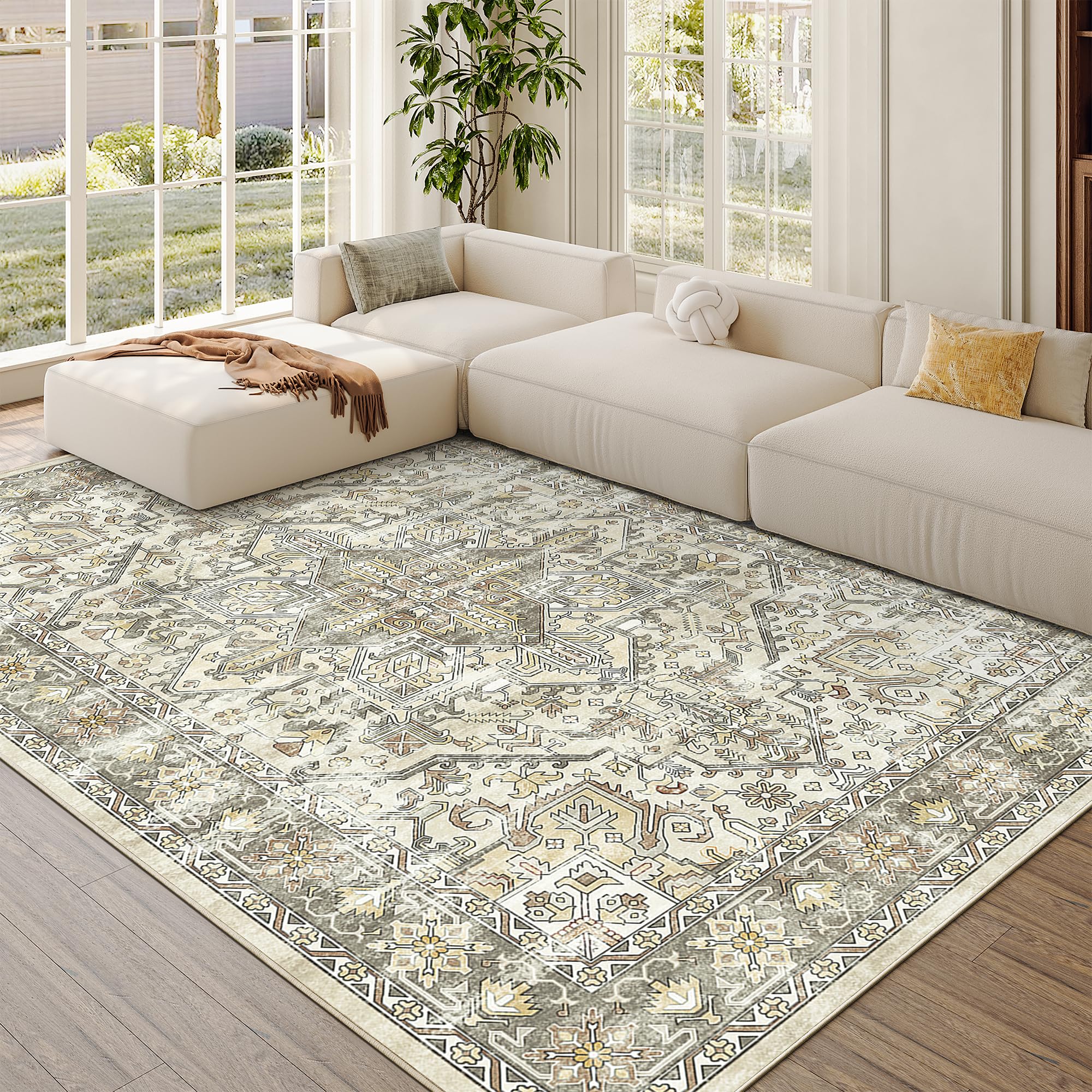 zesthome Area Rugs - Non-Slip Washable Rug