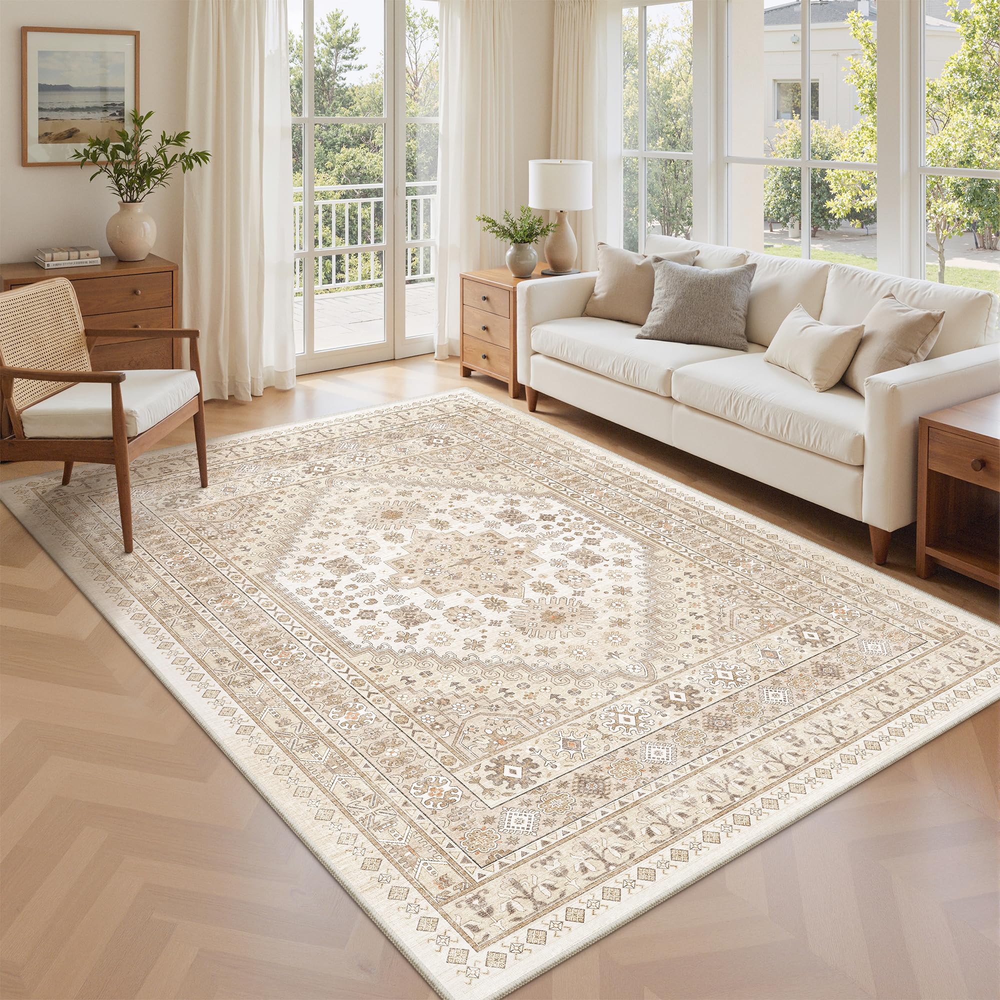 zesthome Area Rugs - Non-Slip Washable Rug